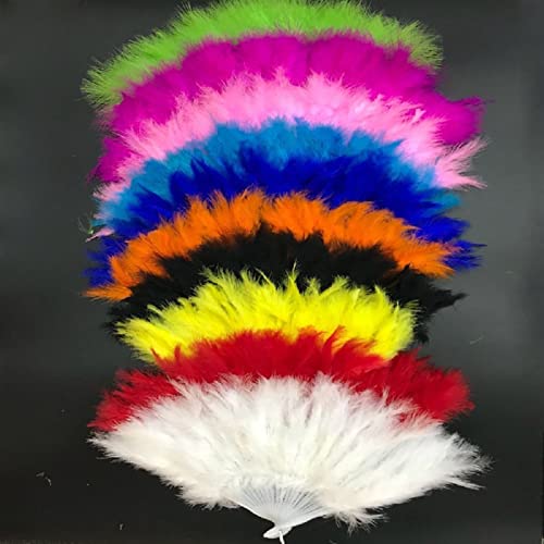 Abanico de plumas para fiesta de rendimiento y danza nupcial 4