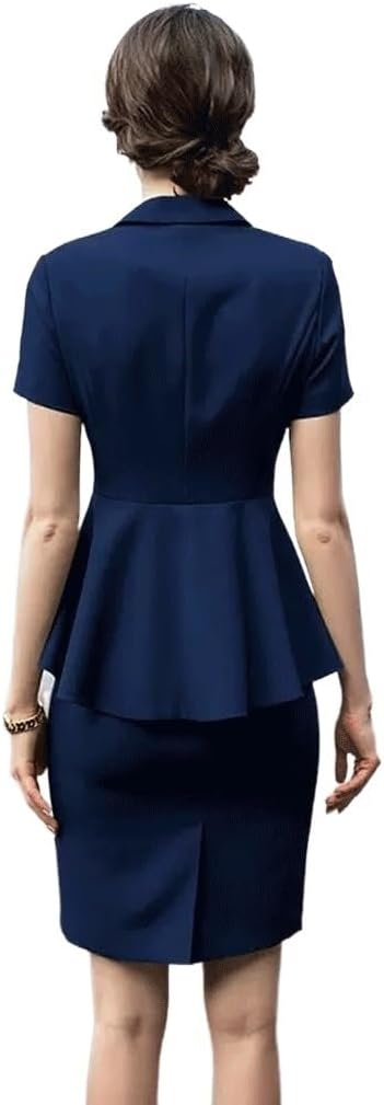 White-Collar Formal Wear Short-Sleeved Suit Dress Professional Women's Fashion Temperament