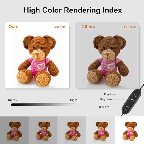 Light Box, PULUZ 16"x16" Studio Light Box with 480pcs LEDs Lights 4 Color PVC Photography backdrops Shooting Tent for Jewelry and Product Portable Lightbox Picture Box for Photography (Upgrade)