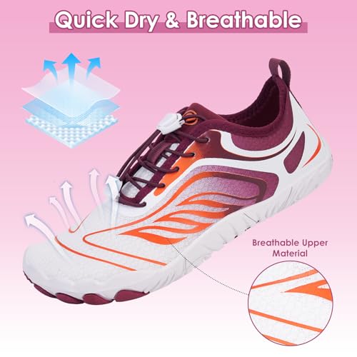 Image of Hike Barefoot Shoes Women Men,Wide Toe Water Shoes 2025 New Breathable Grounded Footwear Non-Slip Fashion Hiking Shoe for Walking Swim Pool Beach Outdoor Water Sports
