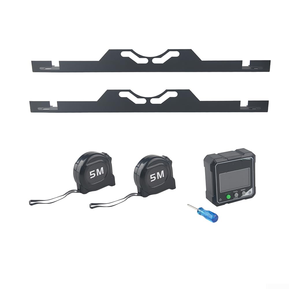 Kit portatile per allineamento ruote con inclinometro digitale per auto, camion, SUV, set di puntali in acciaio inox, 60 x 6 cm