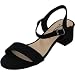 Produktbild Palado Keilsandalen Damen Cinv - modische Sandaletten mit Blockabsatz - elegante Wedges für Frauen Schwarz UK5,5 - EU38