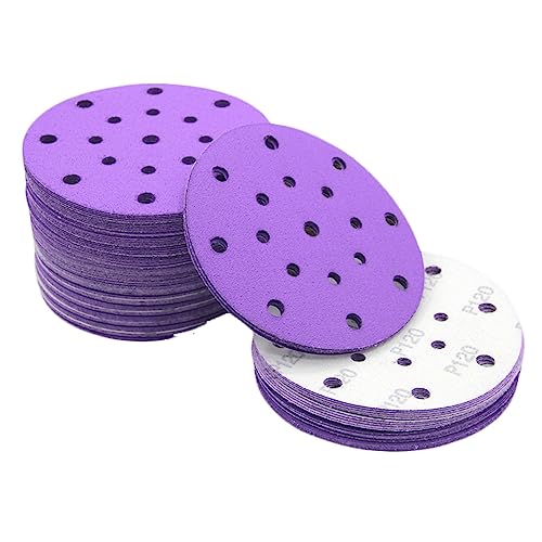 Disques abrasifs 17 trous pour extraction de poussière optimale et ponçage longue durée