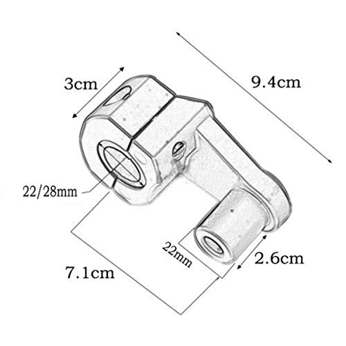 Maso Moto Guidon Riser 7/20,3 cm 22 mm et 11/20,3 cm 28 mm en alliage d'aluminium durable Barres Collier de serrage - Image 8