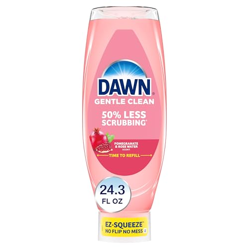 Comparison: Best Dishwashing Detergent For Hard Water 5 Dawn Gentle Clean EZ-Squeeze Dishwashing Liquid Dish Soap, Pomegranate and Rose Water Scent 24.3 fl oz