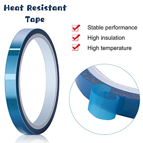 Outus 6 Rolls 10mm High Temperature Tape Heat Vinyl Press Tape Heat Resistant Sublimation 3D Printing for Transfer Electronics Masking by Outus - Image 4