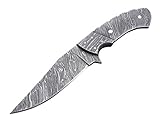 ColdLand |8.50' Hand Forged Damascus Steel Blank Blade with Bolster for Knife Making Supplies NB14