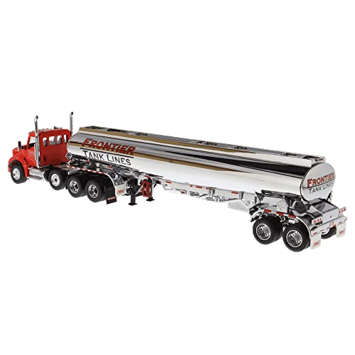 Diecast Masters Kenworth T880 SBFA DayCab Tractor de Doble Eje Tándem con Remolque de Petróleo Heil FD9300/DT-C4 y Línea personalizada Frontier a escala 1:50 miniatura 4