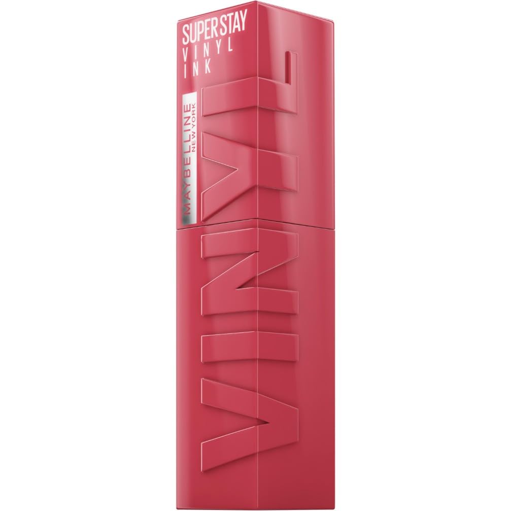 Maybelline New York Rossetto Liquido, Effetto Vinilico, Fino a 16H di Tenuta, Colore Brillante Senza Sbavature, Super Stay Vinyl Ink Pink Mix, Tonalità: 160 Sultry | Tenuta 16 ore senza trasferimento, finitura in vinile lucido, pigmenti altamente concentr