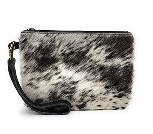 Mesa Luna Cowhide Leather Wristlet - Dark Brown Clutch - Handcrafted In The Usa! #TOP3