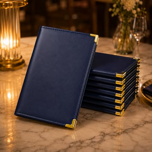 Image of Leather Bill Folder for Restaurants | Premium Bill Book Holder /Check Presenter | Durable PU Leather Menu & Receipt Folder for Hotel, Cafe & Billing Use