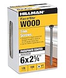 The Hillman Group Square Drive Black Phosphate Trim Screws #6 x 2-1/4'