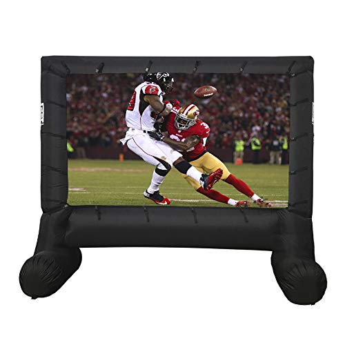EasyGo Products 14' Inflatable Mega Movie Screen - Canvas Projection Screen for Outdoor Parties - Movie Cinema is Guaranteed to Thrill and Excite. Includes Inflation fan, Tie-Downs and Storage bag