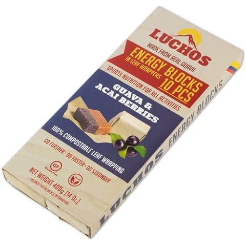 Natural Guava Energy Bars 10x40g - High Carb Cycling Energy Bars for Maximum Endurance - Savory Energy Gels for Running, Sweets for Athletes - Vegan Friendly, No Gluten Natural Nutrition Bars - Acai Cover
