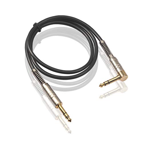 Cable adaptador audio Jack 6.35mm macho a macho 1 metro miniatura 1