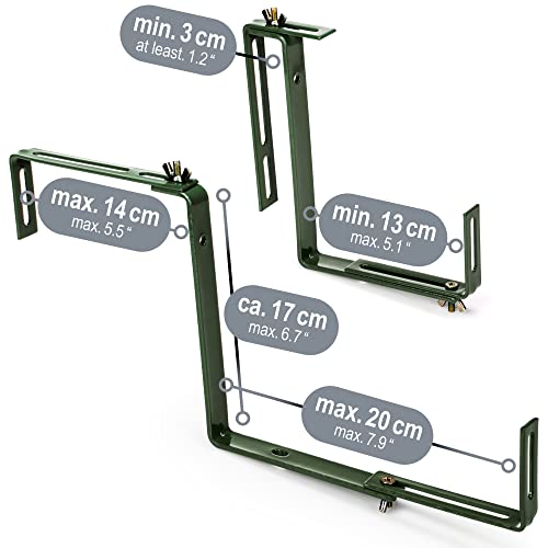 Blumenkastenhalter für Balkonbrüstungen von COM-FOUR, 4 Stück