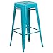 Flash Furniture 30'' High Backless Crystal Blue Indoor-Outdoor Barstool