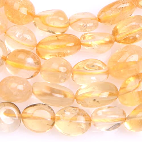 Sweet & Happy Girl's Store 6X8mm Freeform Potato Shape Gemstone Citrine Beads Strand 15 Inch Jewellery Making Beads - Image 3