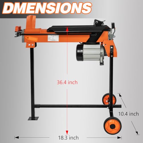 image for PROYAMA Log Splitter 6.5 Ton with Stand, Wood Splitter Electric Powere