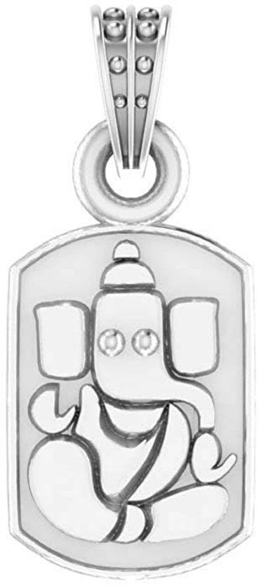 Ganesh de plata pura de ley 925 colgante de alta joyería artesanal para protección