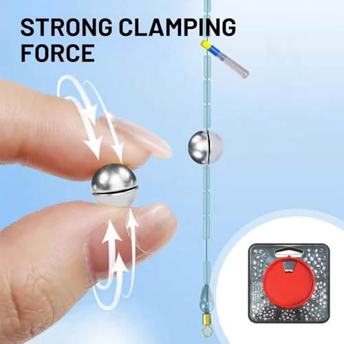 OMCGG 179PCS Split Shot Fishing Weights, 7 Way Dispenser Fishing Split Shot Split Carp Fishing Weights Soft Metal Alloy Fishing Sinkers Dispenser Weights Tackle for Carp Coarse Angling - Image 5