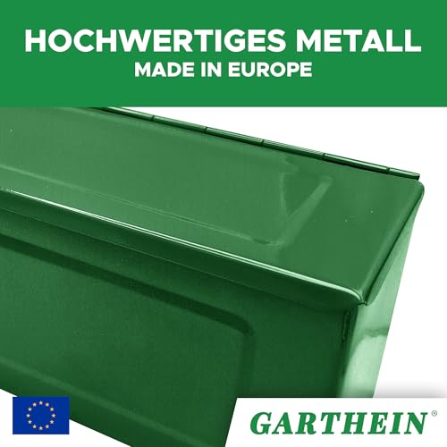 Werkzeugkiste Grün - Metall-Werkzeugkoffer für Auto, Werkstatt & Garage - Stabile Werkzeugaufbewahrung für Heimwerker & Profis - Werkzeugkiste Metallbox - Profi Heimwerker Werkzeugkoffer