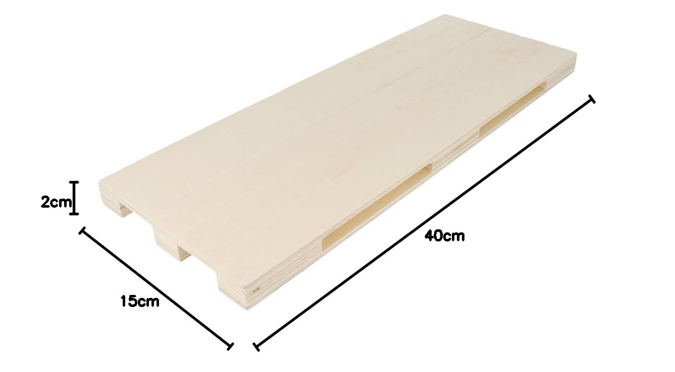 García de Pou 207.06 Mini Palets, 40 x 15 x 2 cm, 20 unidades, Natural