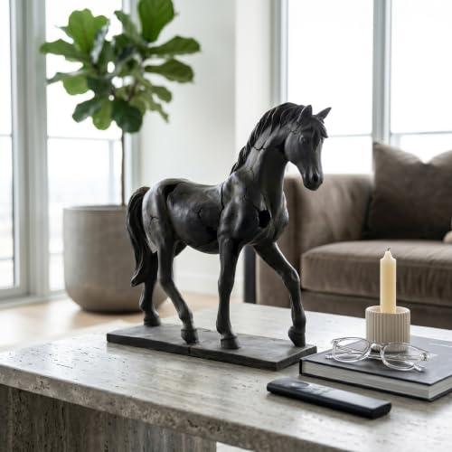 Estatua Decorativa de Caballo en Resina Marrón miniatura 2