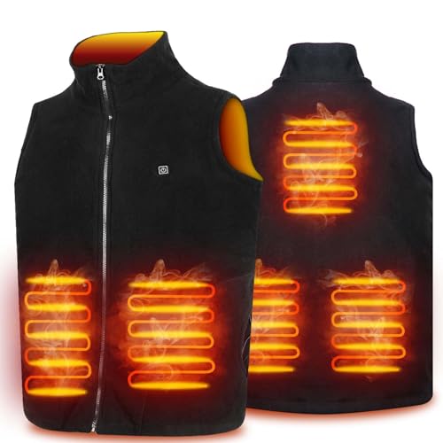 TOUVE Beheizbare Weste Heizweste Herren Damen, Polarfleece-Heizjacke...