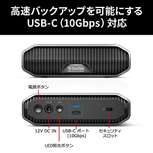 サンディスクプロフェッショナル(SanDisk Professional) G-DRIVE SDPHF1A-008T-SBAAD/UE の商品画像 2
