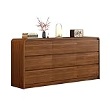 Messenya Modern 9 Drawer Dresser, 63-Inch Wood Chest of Drawers, Curved Anti-Collision Design, Mid-Century Storage Cabinet, Pre-Embedded Slots, Natural Texture, for Bedroom, Living Room, TV Stand
