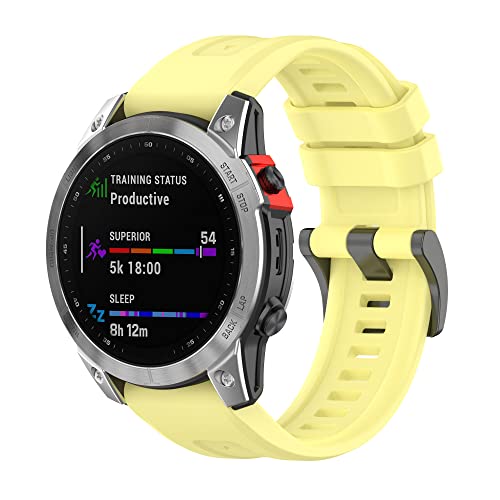 Bracelet silicone anti-irritation 22mm pour montre Garmin Fenix 6
