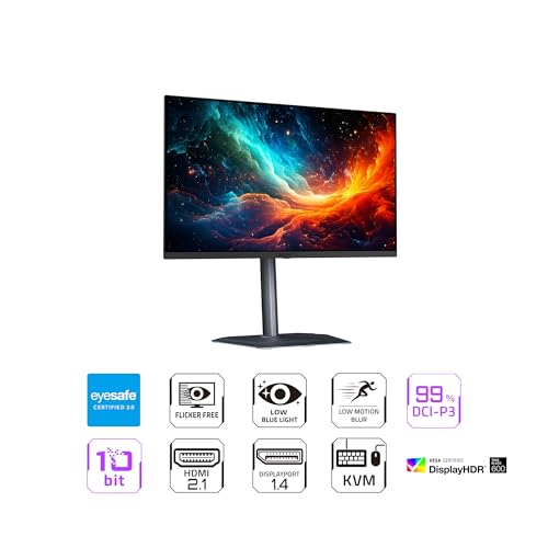 Image of GIGABYTE - MO27U2-27 inch QD-OLED Gaming Monitor - UHD 3840x2160-240Hz - 0.03ms GTG - AMD FreeSync Premium Pro, G-SYNC Compatible - Type C KVM - HDMI, DP, Type-C - Height and Tilt Adjustable - Black