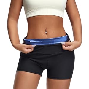 JBT Sauna Sweat Shorts voor Vrouwen Hoge Taille Afslanken Compressie Workout Broek voor Dijen en Buik Controle