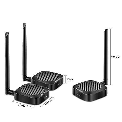 UNSTINCER 1x2 Wireless HDMI Extender,Wireless HDMI to 2 Displays,Wireless HDMI Splitter 1 in 2 Out,Includ 2 receivers,Transmitter and 2 Receiver for TVs/Projector,Transmit 130ft,Up to HD 1080p@60Hz - Thumbnail 7