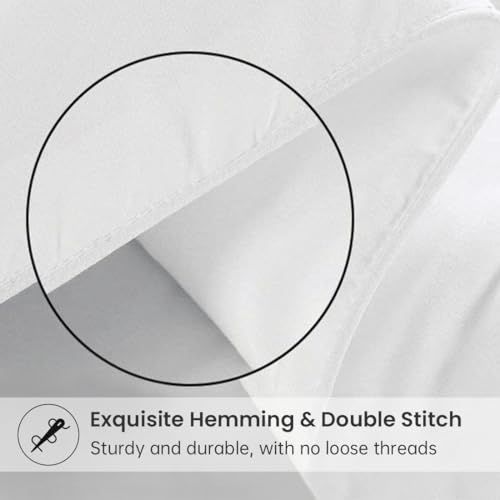 Image of EASELAND Queen Size Down Alternative Comforter, Pure White, 88x88 Inches | Quilted Duvet Insert for All Seasons, Soft Lightweight Bedding with Corner Tabs, Breathable Machine Washable Hotel Quality