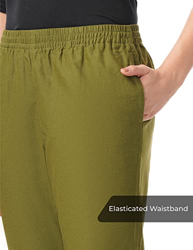 Image of FYLTR Women's Casual Cotton Linen Pull-up Pants