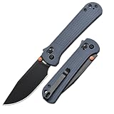 CJRB Bolt Folding Pocket Knife, 3.25'' AR-RPM9 Steel Blade G10 Handle EDC Knife with Recoil Lock Pocket Clip for Men Women Camping Survival Hiking, Blue (J1960)