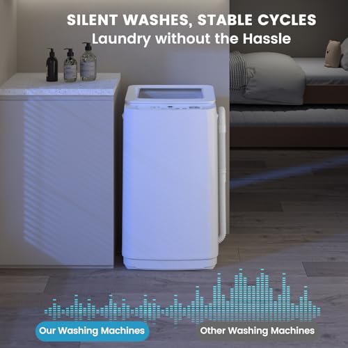 Image of Zynkez 14 lbs Portable Washing Machine, Fully Automatic Portable Washer with 10 Programs, 3 Water Levels, Drain Pump, Small Washer and Spin Dryer Combo for Apartment, RV, Dorm