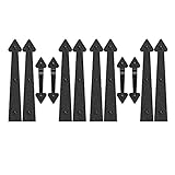 GYMKM Garage Door Magnetic Decorative Hardware Carriage Accents Faux Hinges Handles Hardware Kit for...