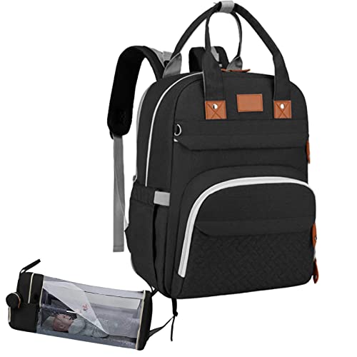 Qihuyi Bolsa de pañales para bebés - Bolsas de bebé para mamás papás,Regalos de bebé de Gran Capacidad para niños o niñas recién Nacidos con Puerto de Carga USB, Resistente al Agua, moisés portátil