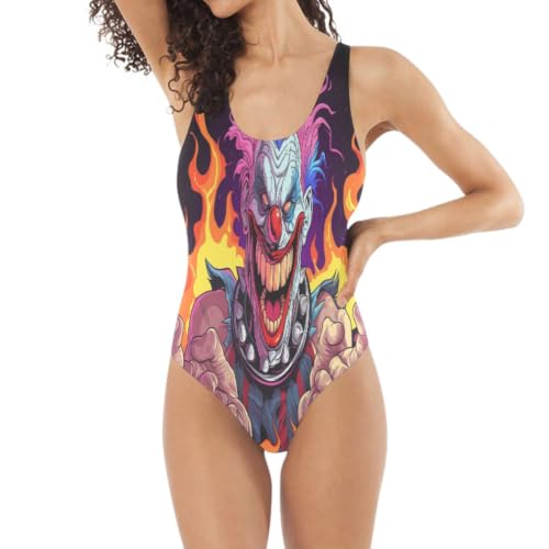 Maillot de bain 1 pièce femme Fiery Clown bikini monokini