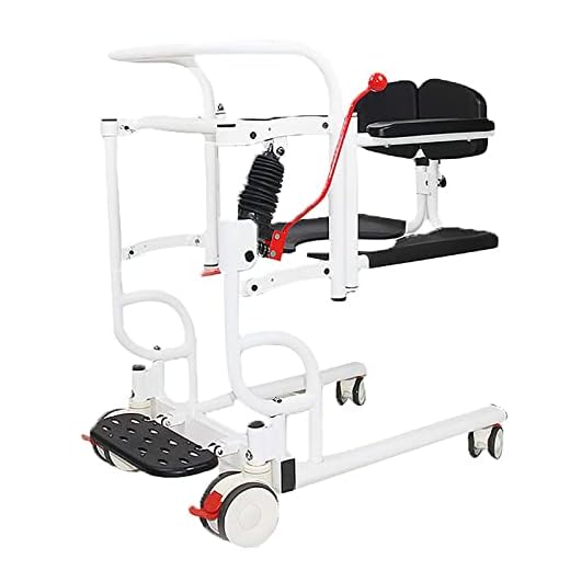 Patient Transfer Chair Lift Wheel, Lift Elderly Commode Bath, Multifunctional Shower Lift Aid with 180° Split Seat for Seniors Disabled Elderly