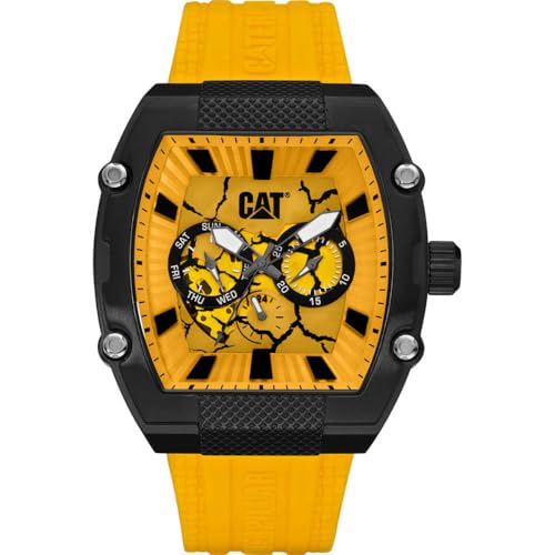La mejor comparación de Caterpillar Reloj los más solicitados. 43 CAT Reloj Hombre Correa De Silicón Color Amarillo 13.169.27.721