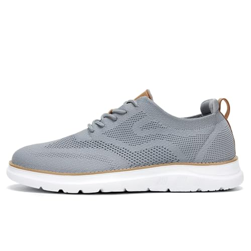 Image of Mens Casual Dress Oxfords Shoes Fashion Mesh Work Business Walking Sneakers Comfortable Lightweight Soft Sole