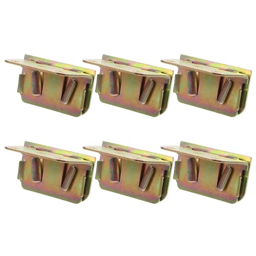 Mipcase Soportes Metálicos para Barandilla de Cama 6 Piezas Bisagra en Forma de U 18 MM de Grosor Conector de Listones Fijaciones para Muebles de Cama Accesorios de Conexión