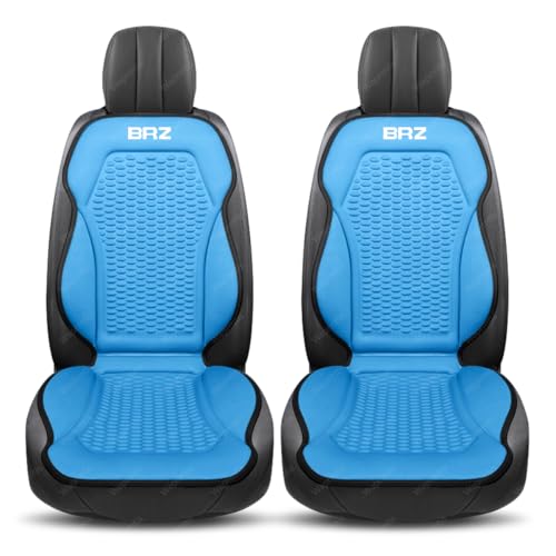 BRZ スバル 車用シートカバー BRZ 2代目 ZD8型 車用冷感シートクッション 背もたれセット 3D立体凸点 通気性 防滑 一体型デザイン四季対応 簡単装着 多車種対応(ブルー,2個)
