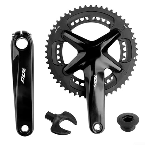 Juego de bielas para bicicletas de carretera y bicicletas eléctricas doble 34/50T, hecho de aleación de aluminio AL6061, longitud de 170 mm (34/50T sin BB)