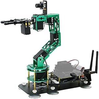Yahboom Robot Arm Building Kit for Jetson Nano 4GB 6-DOF AI Development Robotic Hand for Adults App Controlled ROS Programmable Open Source Visual Identity (Without Jetson Nano 4GB)