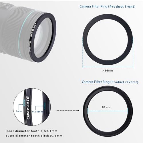Anillo de filtro de cámara para usar accesorios de 82mm en 86mm 3